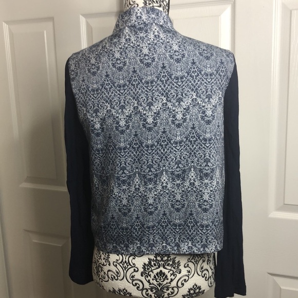 Under Skies Cardigan Blue Open Long Sleeve Asymetrical S - Picture 3 of 5